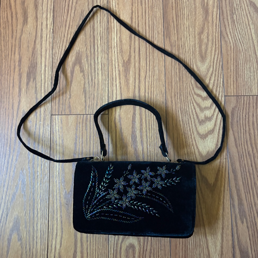 Vintage Embroidered Beaded Bag